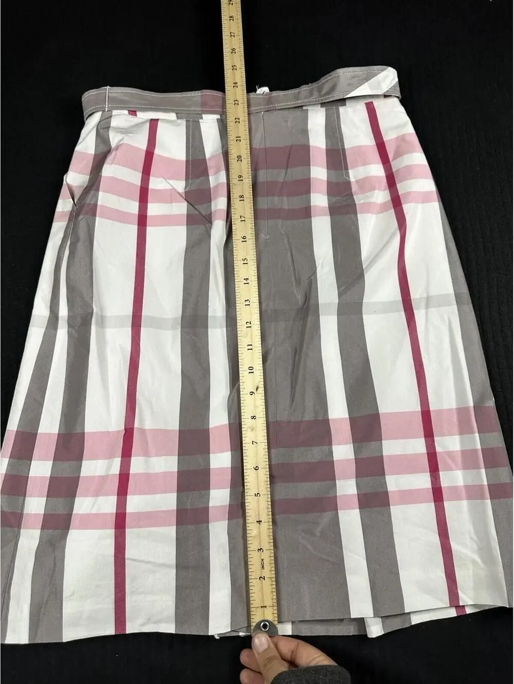 🌸✨ Daniel Hechter Paris Plaid Belted A-Line Skirt ✨🌸